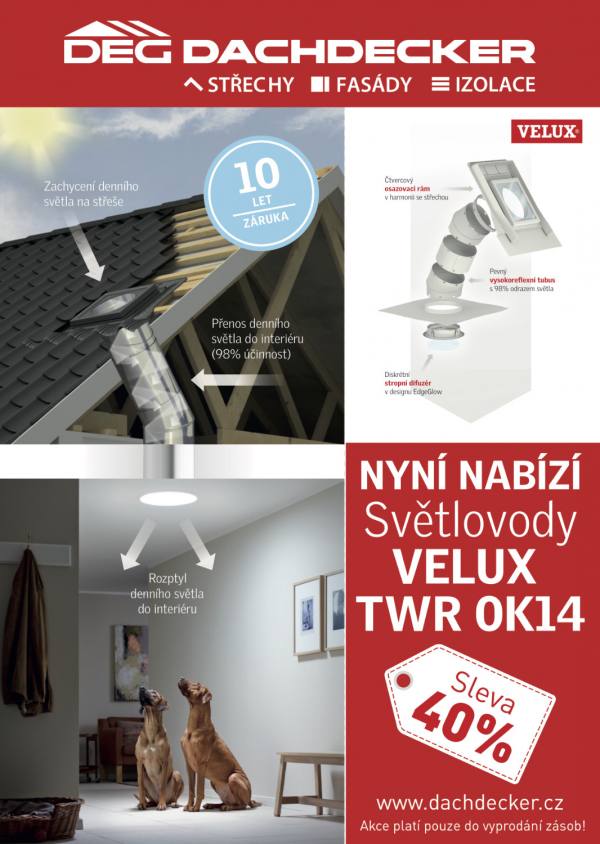 Leták na světlovody Velux