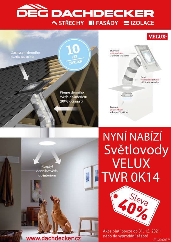 Velux akce světlovody