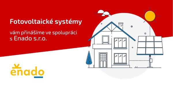 Banner fotovoltaické elektrárny Enado