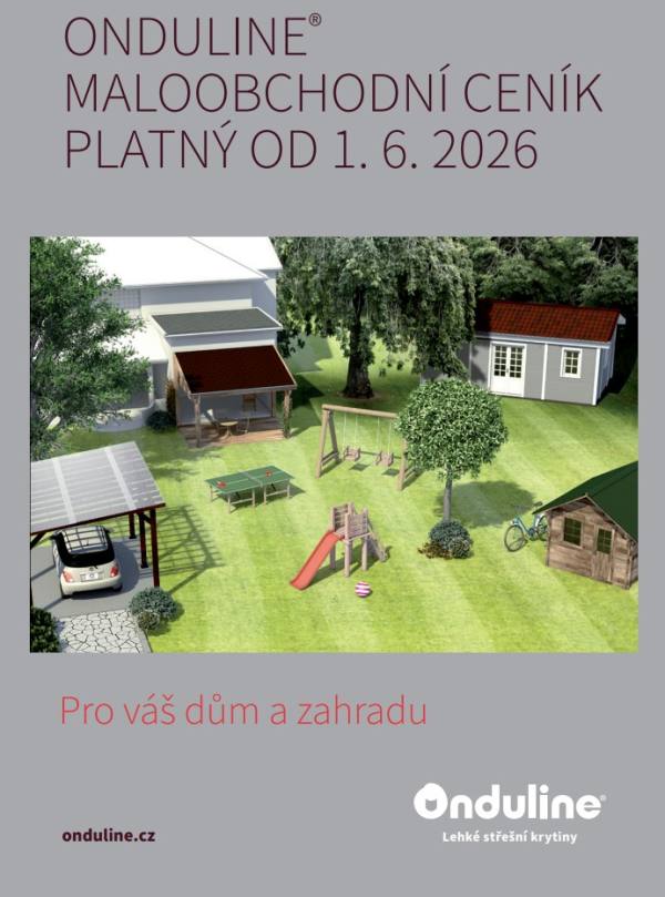 Titulní strana ceníku Onduline